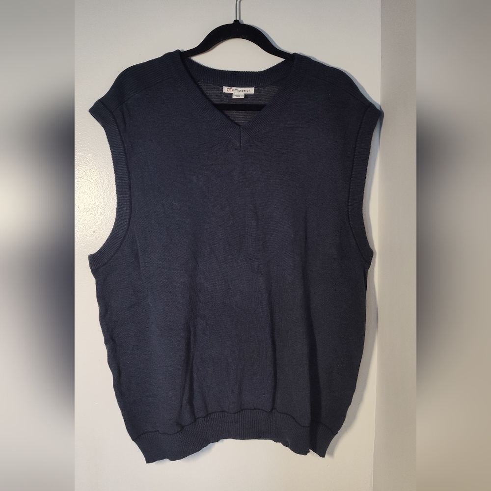 Cutter&Buck Men's Navy Sweater Vest Size Lg #505